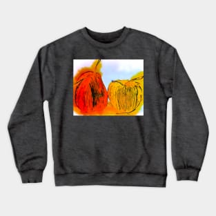 Pear And Apple Watercolor Crewneck Sweatshirt